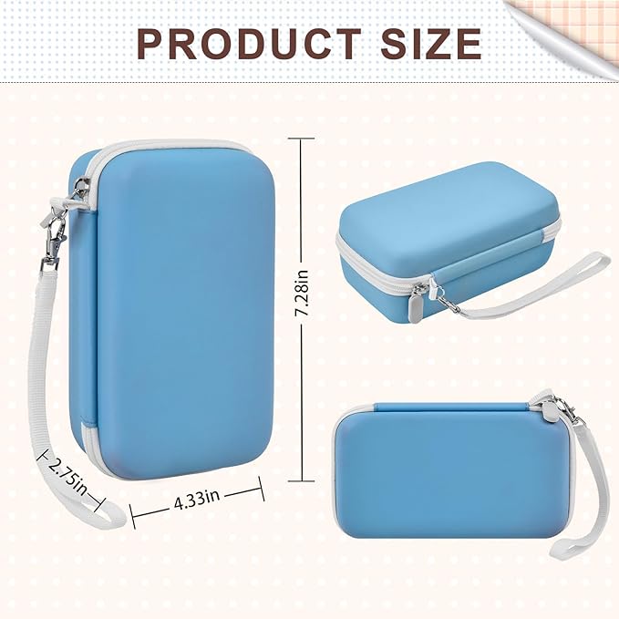 Case Compatible with DYLANTO for ESOXOFFORE for ETIKEZ for YTETCN for DUDUDRAGON Instant Print Camera, Kids Camera Storage for Accessories (Box Only) (Single Case, Blue)