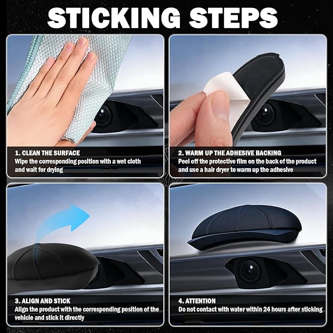 Baseball Cap Backup Camera Rain Shield for Car,Wider & Longer Car Reverse Camera Rain Cover as Cars Decorations to Block Rains Water,Silicone Rear View Backup Cameras Cover