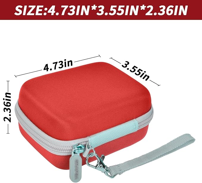 Digital Camera Case for CAMKORY/for Kodak Pixpro/for VAHOIALD/for Sony DSCW800 830/ for Canon PowerShot 180 190. Kids Vlogging Cameras Storage Holder for Accessories (Box Only)-Red
