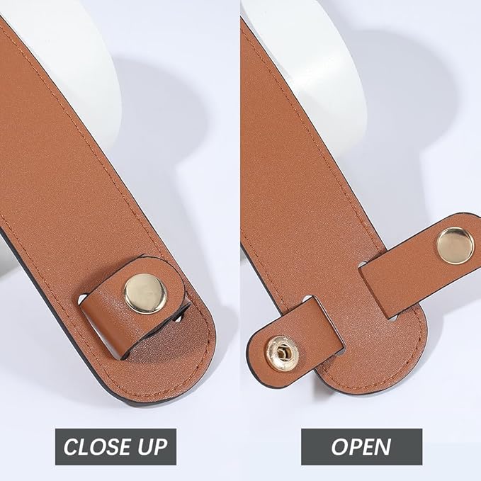 2Pcs Leather Strap Pad PU Leather Bag Shoulder Strap Cushion Pads Replacement Pressure Relief Detachable Handle Wrap Covers for Tote Bags Handbag Purse Repair Camera Brown 9x3.9 Inch