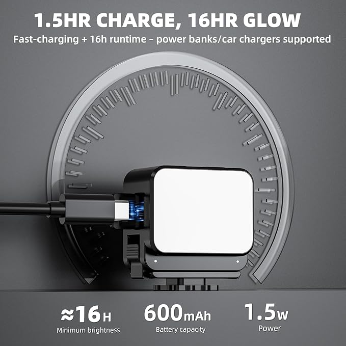 Mini Light for DJI Action Camera, Pocket 3 Fill Lighting Cold Hot Shoe LED Vlogging Light Attachment for DJI OSMO Pocket 3 Action 5 Pro 4 3, for GoPro Accessories