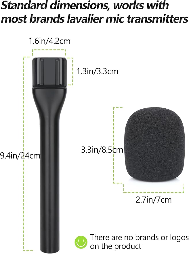 Youshares Interview Microphone Handheld Adaptor for Rode Wireless Go II/Pro/ME, Compatible with Rode Wireless Microphone