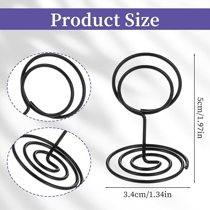 Ptwola 24 Pcs Table Number Holder Tall Table Sign Stands Place Card Holders Simple Picture Photo Name Menu Clips for Weddings Birthday Christmas Halloween Party Office Memo Notes Reception Restaurants