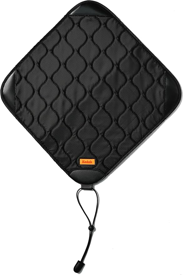 KODAK Camera Wrap Size L 38.5x38.5cm - Water-Resistant, Anti-Scratching and Dust-Free Protective Cloth for SLR Camera, Tele Lens (Black) [ONE Item]