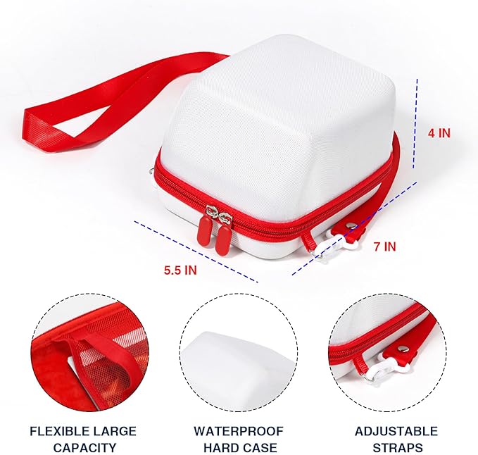 WOGOZAN Protective Case for Polaroid Now 2nd/3rd, Now+ Gen 2/3rd, I-Type, OneStep+, Onestep 2, FILP, Instant Film Camera - Hard Shell Camera Case with Adjustable Shoulder Strap (White) (No Camera)