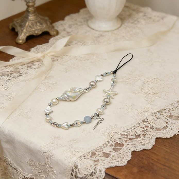 Beaded Camera Wrist Strap, Phone Wristlet Charm Lanyard, Cute Digital Camera Charm Lanyard,Strap Beaded Camera Chain for Phone Bag Keychain Accessories