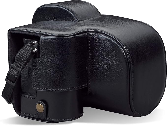 MegaGear MG1942 Ever Ready Genuine Leather Camera Case Compatible with Nikon Z5 - Black