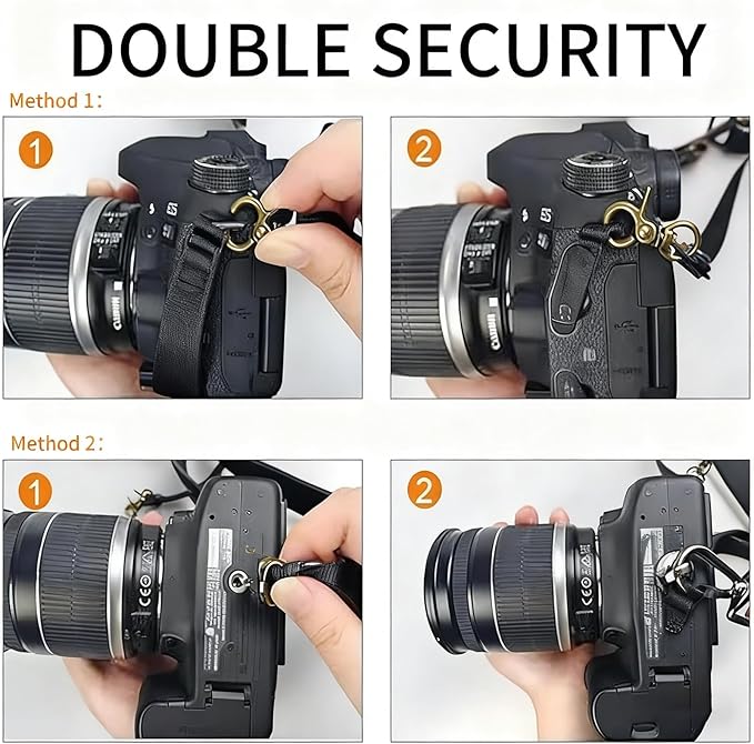 Camera Harness,Black Camera Straps for Photographers,Leather Dual Camera Strap for Two DSLR/SLR Cameras