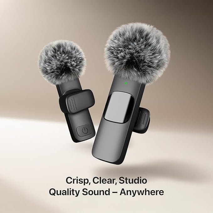 Mini Mic Pro - Professional Wireless Microphone for iPhone, iPad, Lavalier Microphone for Video Recording - iPhone Mic Crystal Clear Recording for Content Creators (iPhone 14 & Below)