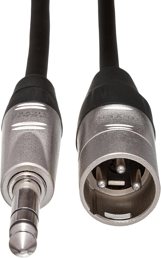 Hosa HSX-005 REAN 1/4 Inch TRS to XLR3M Pro Balanced Interconnect Cable, 5 Feet
