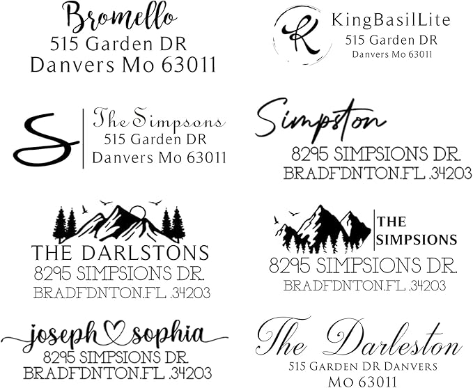 LINMAGCO Personalized Return Address Labels Silver 500 Pcs Mail Labels for Envelopes Weddings Self Adhesive Rectangle Elegant Name Stickers…