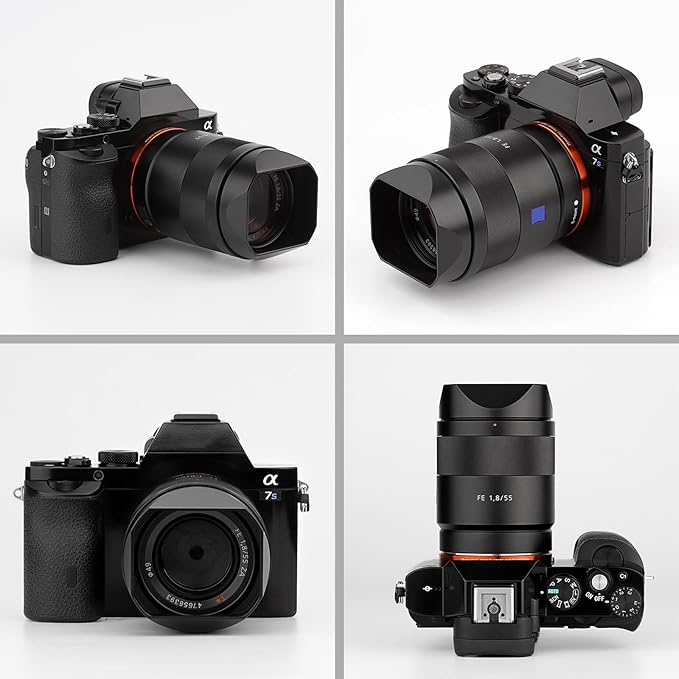 Haoge LH-RX1B Square Metal Bayonet Lens Hood Shade for Sony FE 35MM F2.8 55MM/F1.8 Carl Zeiss Sonnar T* FE 24mm F1.8 ZA E Mount Lens