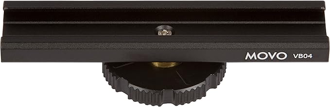 Movo VB04 Cold Shoe Extension - Accessory Shoe Rail Camera Bracket for Lights, Monitors, Microphones and More
