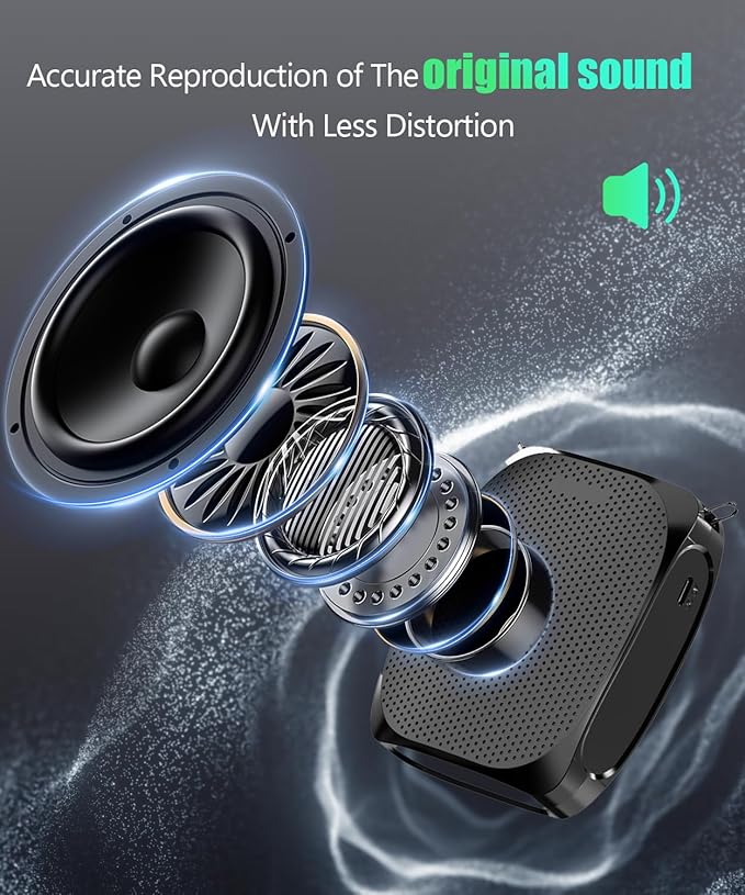 SHIDU Portable Voice Amplifier Personal Microphone Headset for Speaking Rechargeable Mini Pa System for Teachers Tour Guides Coaches Classroom Singing Yoga Fitness Instructors