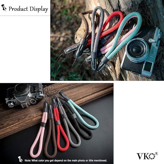 Soft Wrist Strap - Rope Hand Strap for Point-and-Shoot, Mirrorless, Small Cameras - Green