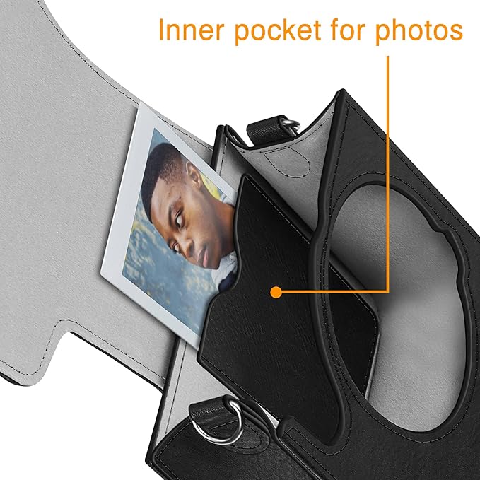 Fintie Protective Case for Fujifilm Instax Mini 40 Instant Camera - Premium Vegan Leather Bag Cover with Removable Adjustable Strap