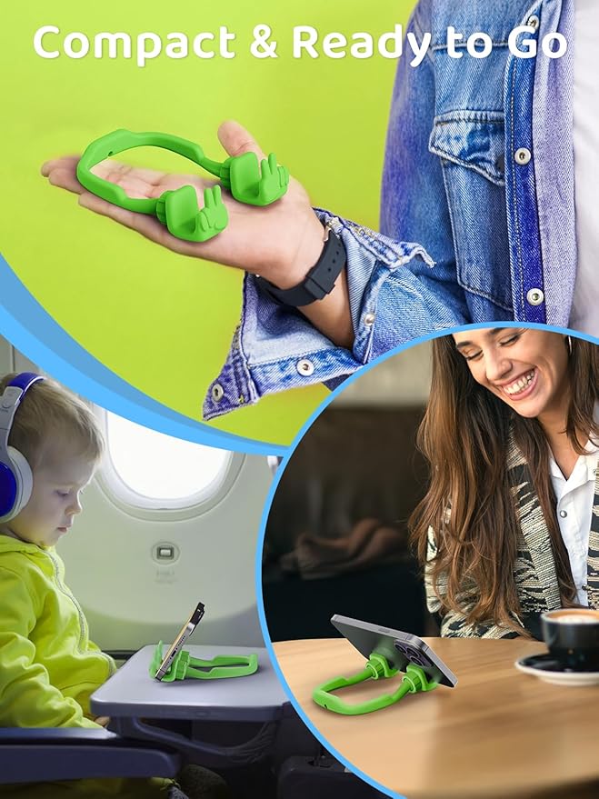 Easter Basket Stuffers Essentials for Teens Girls Boys Kids Cell Phone Stand: Upgrade Adjustable Peace Sign Thumbs Lazy Phone Holder for Desk Cool Gadgets Fun Easter Gifts for Adults Women Teenagers