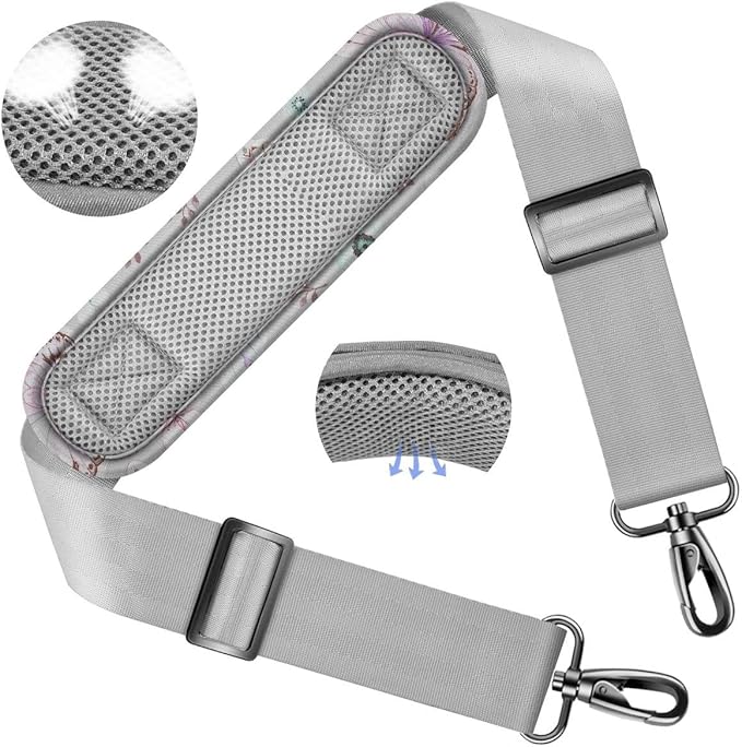 ZINZ Shoulder Strap 58" Ultra-Thick Fixed Padded and Adjustable Buckles Crossbody Strap for Briefcase Laptop Bag Luggage