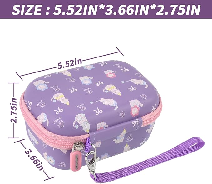 ANKHOH Kids Camera Case for Goopow/for Mgaolo/for CIMELR/for Seckton/for OZMI/for Dylanto Digital Camera Toys and Video Camcorder Storage Holder Organizer -Purple(Box only)