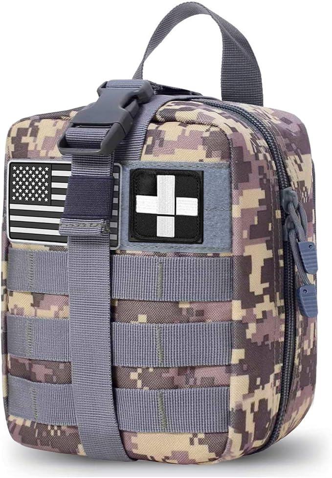 first aid kit bag empty Molle ifak pouch emt tactical medical pouch med rip away belt pouch small rescue tool pouches (ACU)