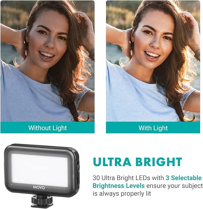 Movo uVlogger- Android/USB-C Compatible Vlogging Kit Smartphone Video Kit Accessories: Tripod, Mount, LED Light and Cellphone Shotgun Microphone for Video Recording for YouTube, Vlog