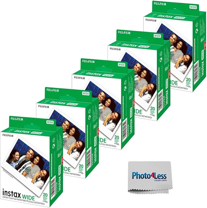 Fujifilm Instax Wide Instant Film Twin Pack (100 Sheets), Value Pack