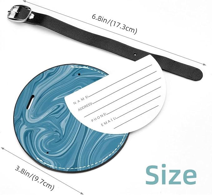 2 Pack Abstact Marble Luggage Tags for Suitcases Leather Luggage Tag 2 Travel Essentials for Women,