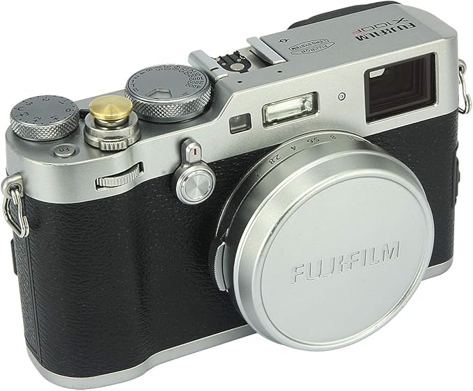 Haoge Metal Shutter Release Button for Fujifilm XE1 X-E2 X-E2S X-E3 XE5 X-T4 X-T3 X-T30 X-T20 X-Pro3 X-Pro2 X100V X100T X100S X100F Camera Accessories Convex Surface Golden