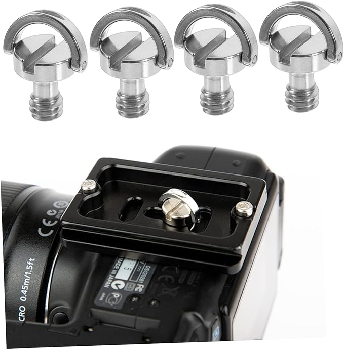 Gadpiparty 5pcs Camera Mounting Screws d Ring Screw for Tripod Mount Quick Release Plate Clamp Compatible Qr Plate
