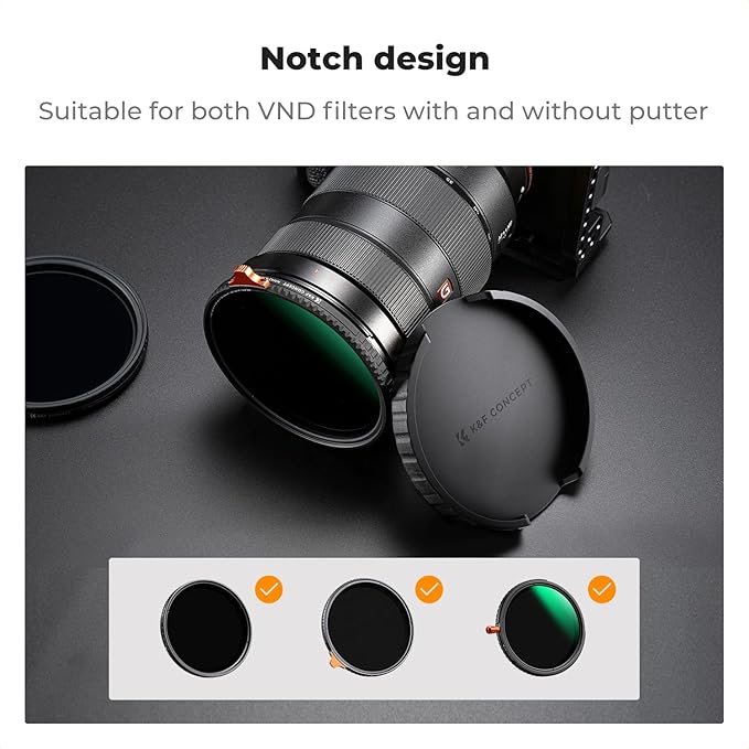 K&F CONCEPT 77mm Variable ND Lens Filter Cap TPU Material Filter Cap Only for K&F 77mm Adjustable Neutral Density Filter