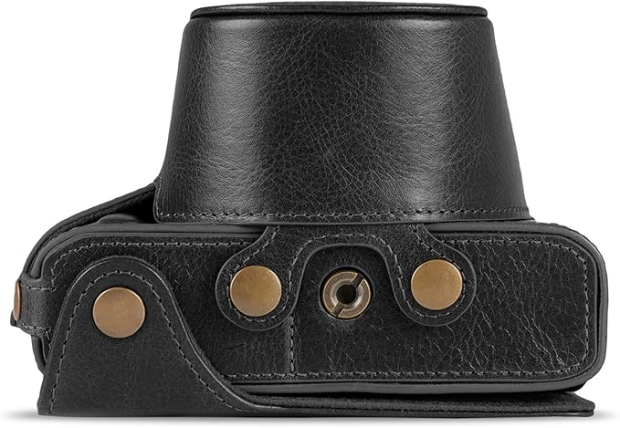 MegaGear MG2010 Ever Ready Genuine Leather Camera Case Compatible with Nikon Z fc (16-50mm)-(Black)