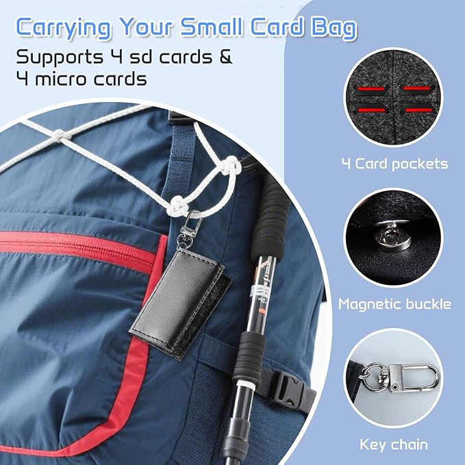 Micscrew 36 Slots Memory Card Case & 36 Transparent Card Cases, Light Gray Camera SD Card Holder Storage with Individual Plastic Card Holder Case for SD Card, Camer Card Organizer for SD Card