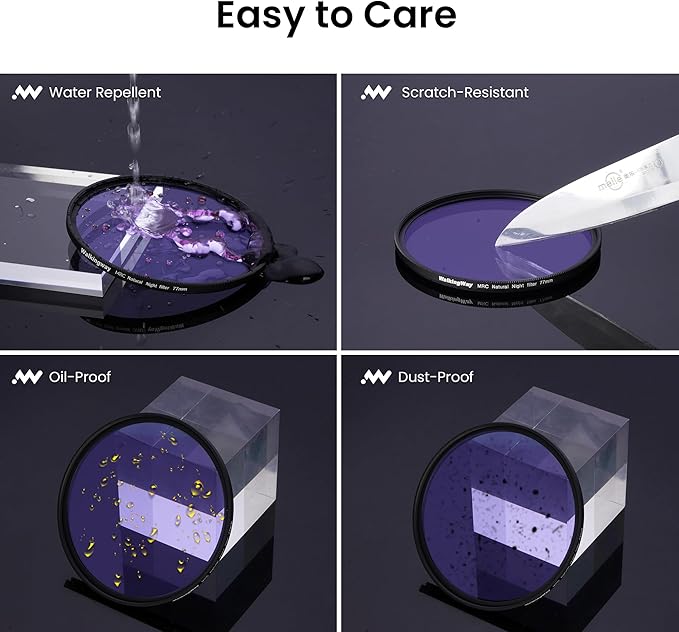 Walking Way 58mm Natural Night Filter for Light Pollution Reduction Nano-Coated Optical Glass for Night Sky/Astrophotography/Star Clarity Anti-Light Pollution Filter