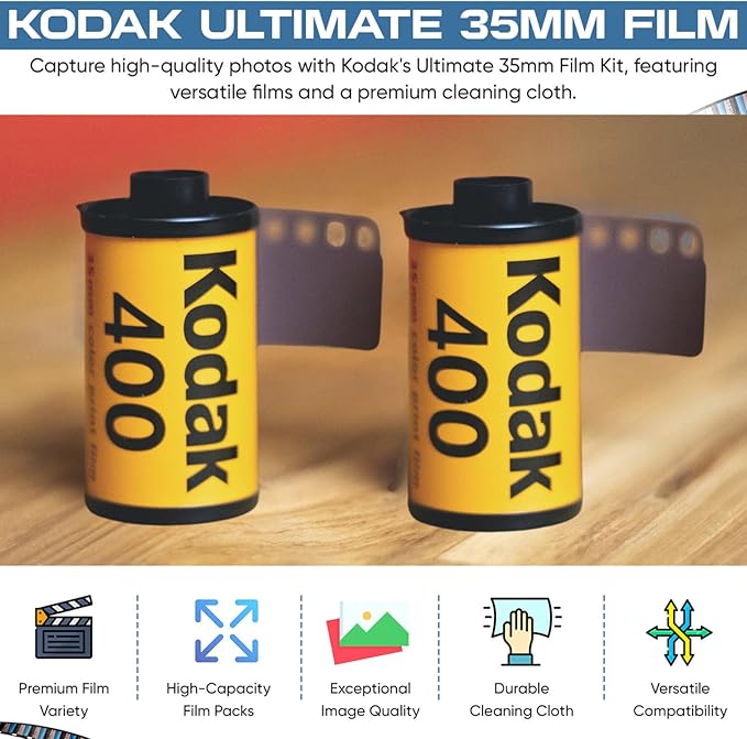 Kodak Ultramax 400 35mm Film - 6 Pack of 36 Exposure Rolls for 35mm Cameras