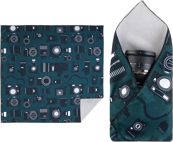Walking Way Protective Wrap, Self-Adhesive Magic Cloth Camera Wrap, Storage Cloth, Anti-Scratch, Dustproof, Washable Lens Pouch for DSLR, Smartphones, Laptops, Cosmetic