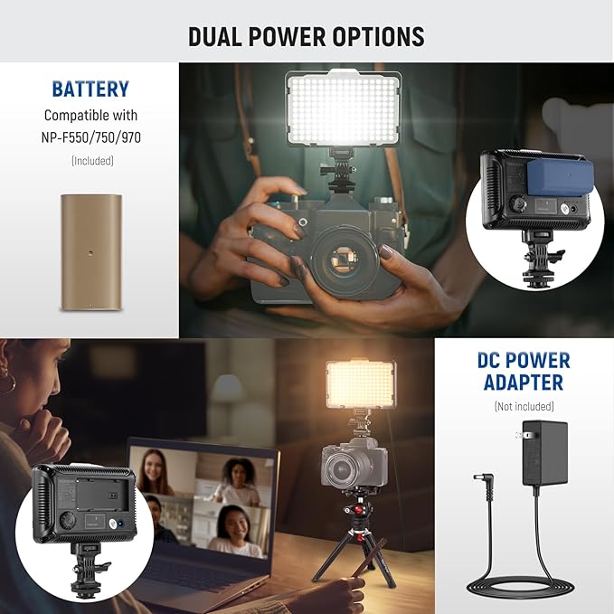 NEEWER RGB Video Light with 4000mAh NP-F750 Replacement Battery, APP Control 360° Full Color LED Camera Key Lighting CRI95+ Dimmable for Studio DSLR Camcorder Photography Recording Streaming, RGB176