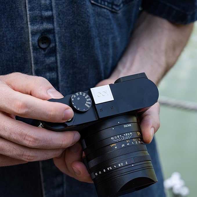 Upgraded Q3 43 Q2 Metal Hot Shoe Cover Protector Cap for Leica Q3 43 Q2 Camera, Hotshoe Cover with Full-Coverage Design & Silicone Cushion, Limited Edition for Leica 100th Anniversary - Silver