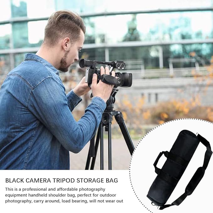 Tripod Case with Shoulder Strap, Padded Compact Case, Full Length Zippered Closure for Tripod, Mic Stand, Tent Pole