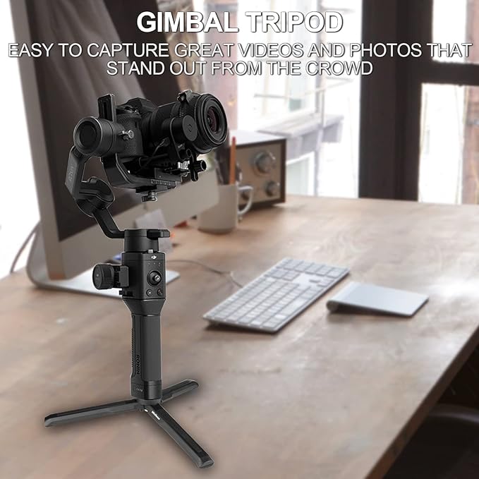 MINIFOCUS Aluminum Mini Tripod, Tabletop Handheld Tripods with 1/4'' and 3/8'' Screw, Portable Mini Travel Stand, Phone Holder for Gimbal Stabilizer DSLR Camera and Monopod