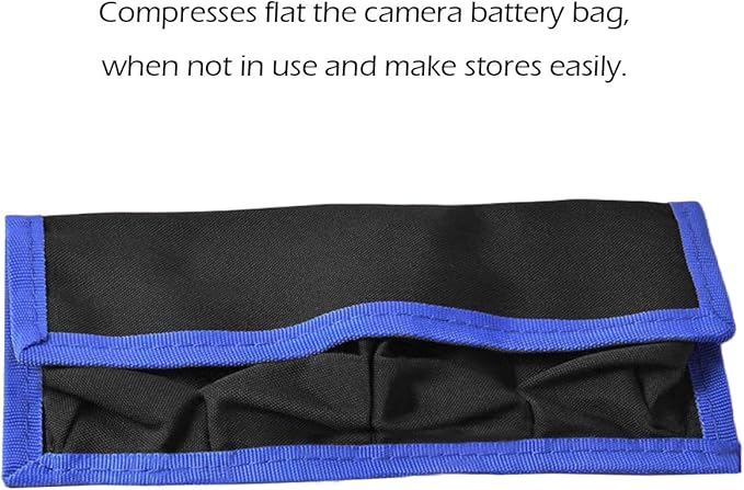 Meking DSLR Camera Battery Holder/Pouch/Case/Bag (4 Pocket) for AA Battery, Canon LP-E6 LP-E8 LP-E10 LP-E12 Battery, Nikon EN-EL14 EN-EL15 Battery, Sony NP-FW50 NP-F550 NP-FM500H Battery( 2Pcs )
