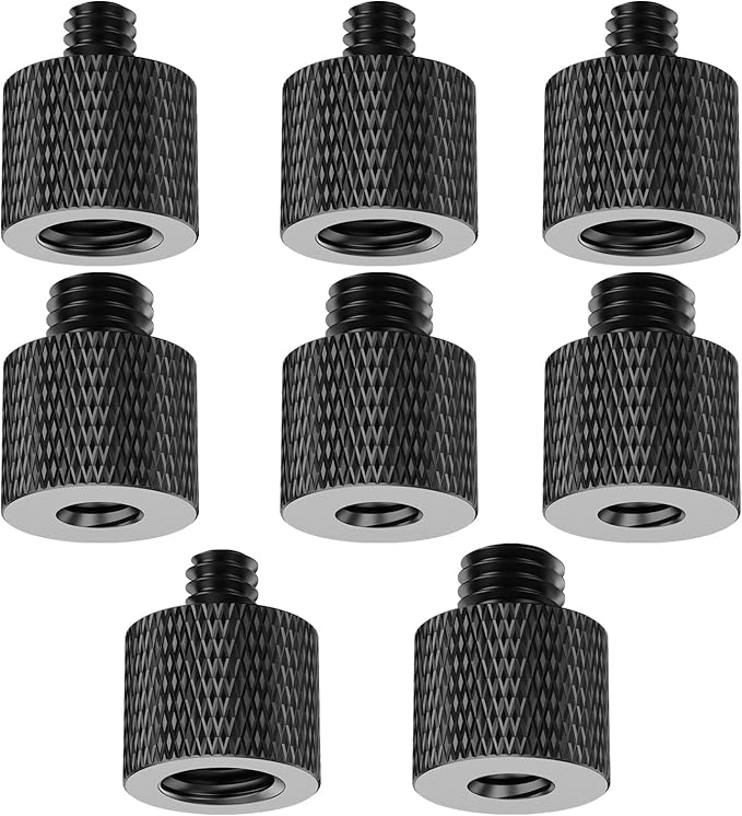 1/4 to 3/8 Tripod Screw Adapter 8 Pcs 1/4 Male to 3/8 Female and 3/8 Male to 1/4 Female Camera Screw Adapter for Camera Mount Tripod Stand Microphone Stand Mic Mount
