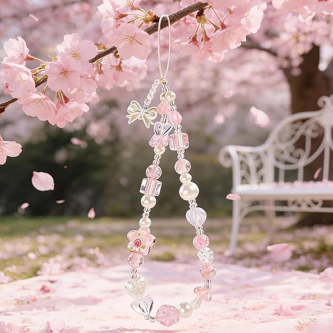 Beaded Camera Wrist Strap Cute Digital Camera Charm Lanyard, Phone Wristlet Charms, Phone Chain for Camera