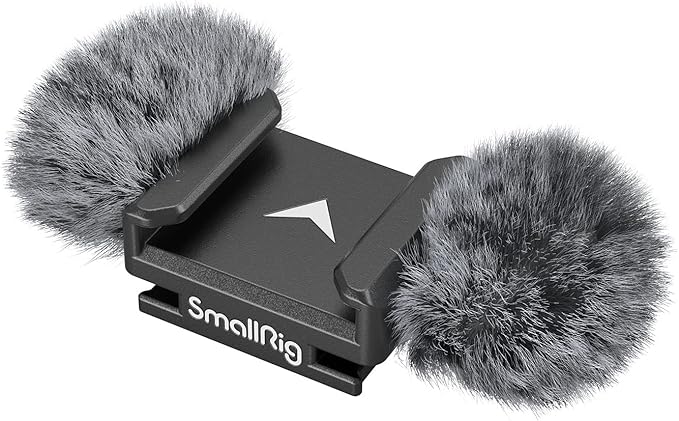 SmallRig Noise-Reduction Windsheild for Nikon ZR/Z 30, Made of Nylon and Fiber, with Cold Shoe Adapter and Rubber Cushions- 3859