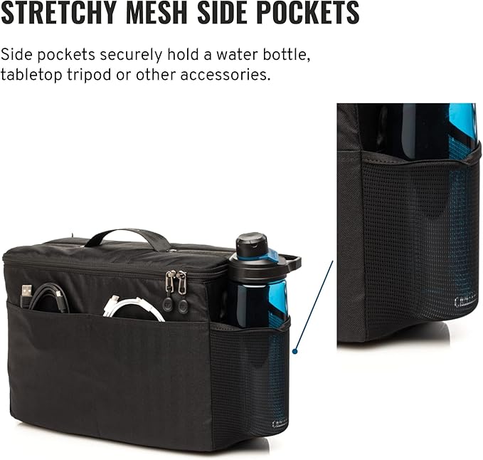 Tenba BYOB 13 Camera Insert - Turns any bag into a camera bag for DSLR and Mirrorless cameras and lenses – Black (636-632)