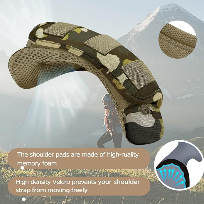 ZINMARK 2Pcs Thick Cushioned Shoulder Pads, Anti-Slip Design and Breathable Mesh Pads for Shoulder Strap,Soft and Comfortable