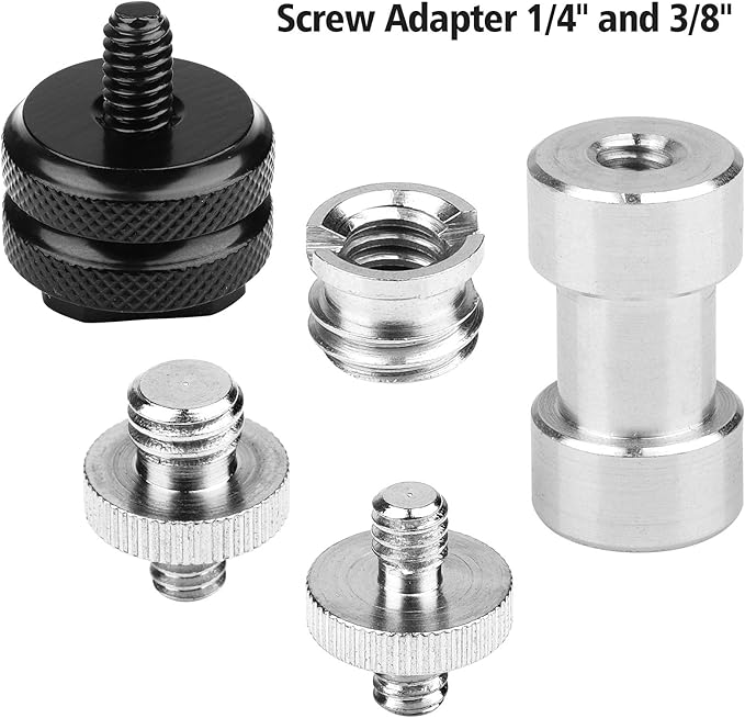 Camera Mount Screw, ChromLives 1/4 to 3/8 Tripod Screw Adapter,1/4 Screws,3/8-20 Thread Converter Adapter,Camera Hot Shoe Mount Adapters for Monopod,Ballhead Flash Light,22Pack