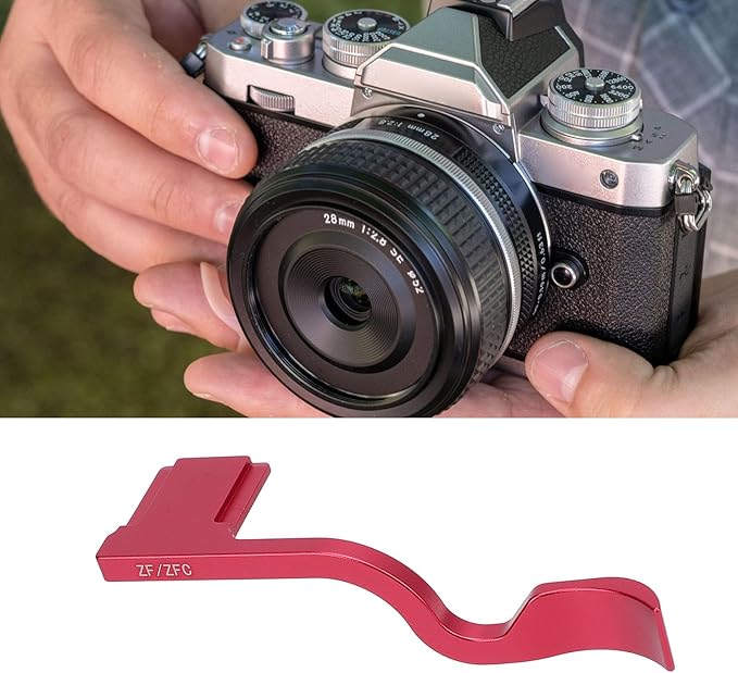 Thumb Up Grip for ZFC ZF, Aluminum Alloy Handle Grip Hand Thumb Rest, Hot Shoe Thumb Support for Comfortable & Secure Hold - Snap on (Red)