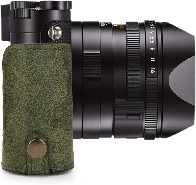 MegaGear MG1721 Ever Ready Genuine Leather Camera Half Case Compatible with Leica Q2 - Green