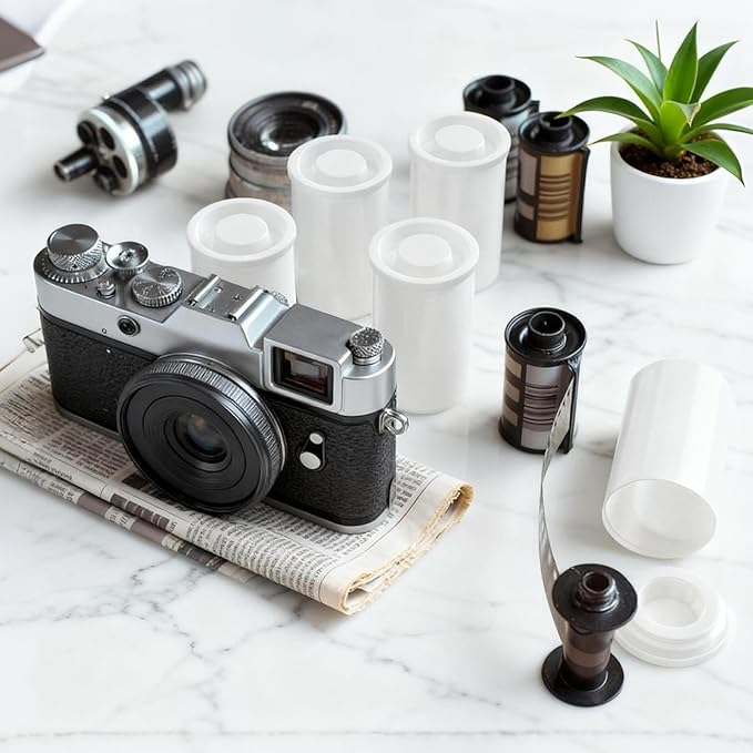 LANIAKEA 200PCS Plastic Film Canisters with Lids 32 mm Empty Camera Reel Containers Storing of Small Personal and Household Items, Pills, Film, Keys, Coins, Art Beads