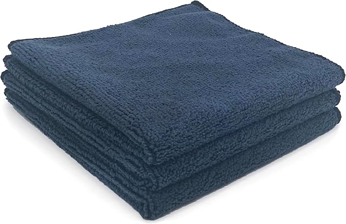 GrooveWasher Microfiber Cleaning Cloth for Vinyl Records - 12" x 12" (Pack of 3) - Premium Quality, Extra Soft, Pre-Washed, Absorbent for Use with Record Cleaning Solution and Removing Dust